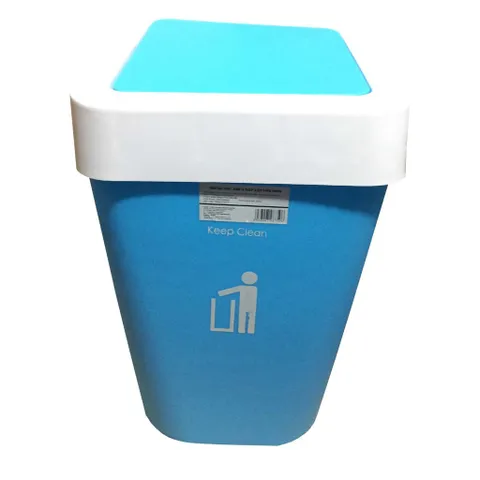 Thùng Rác Nhựa Gia Đình Cao Cấp Nắp Bập Bênh Tiện Lợi - Thiết Kế Ngẫu Nhiên Cho Bếp và Văn Phòng, Kích Thước 23x23x34cm
