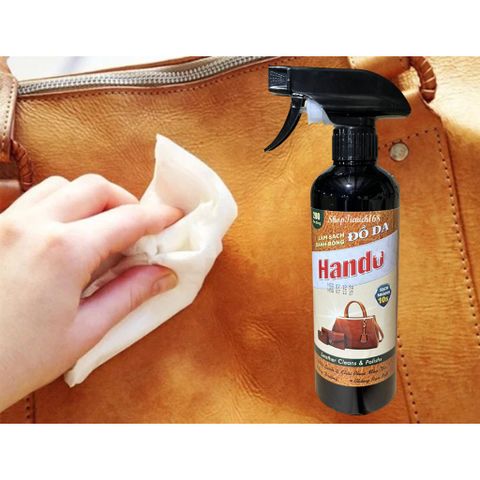 Chai Bảo Dưỡng Đánh Bóng Da Hando 500ml - Khôi Phục Màu Sắc, Bảo Vệ Chống Nước & Nấm Mốc, Phù Hợp Với Giày, Túi Xách, Áo Khoác