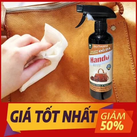 Chai Bảo Dưỡng Đánh Bóng Da Hando 500ml - Khôi Phục Màu Sắc, Bảo Vệ Chống Nước & Nấm Mốc, Phù Hợp Với Giày, Túi Xách, Áo Khoác