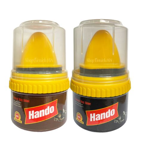 Xi Kem Dưỡng Bóng Đồ Da Hando 60G - Bảo Dưỡng Giày, Túi Xách, Sofa Da, Chống Thấm Nước, Phục Hồi Màu Sắc, Tiện Dụng