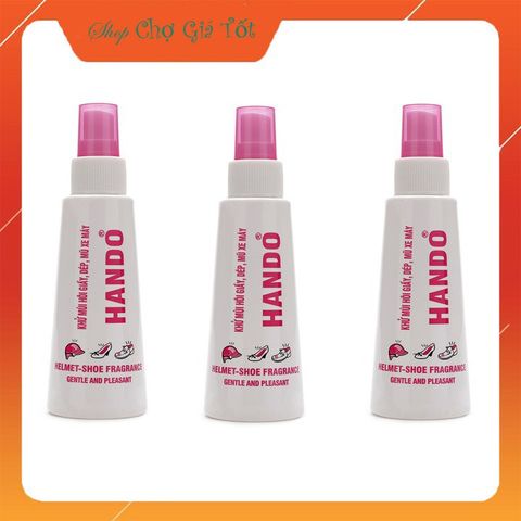 Bộ 3 Chai Xịt Khử Mùi Hôi Giày Dép và Mũ Bảo Hiểm Hando 120ml - Diệt Khuẩn, Giảm Mồ Hôi, Không Gây Kích Ứng Da
