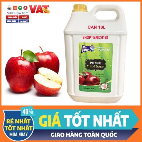 Nước Rửa Tay Kháng Khuẩn Mr. Fresh 10L Hương Táo - Giải Pháp Sạch Khuẩn Cho Nhà Hàng, Khách Sạn, Trường Học, Bệnh Viện