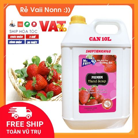 Nước Rửa Tay Khử Mùi Mr.Fresh 10L Hương Chanh Sả - Kháng Khuẩn, Làm Sạch Mềm Mại, Phù Hợp Nhà Hàng, Khách Sạn, Bệnh Viện