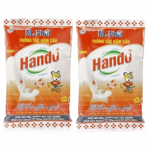 Bột men vi sinh thông tắc hầm cầu Hando 215g - Giải pháp sạch sẽ, khử mùi hiệu quả cho bồn cầu và bể phốt gia đình