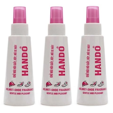 Bộ 2 Chai Xịt Khử Mùi Hôi Giày Dép & Mũ Bảo Hiểm Hando 120ml - An Toàn, Khử Trùng, Hương Thơm Tự Nhiên