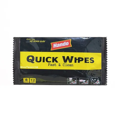 Gói Khăn Lau Vệ Sinh Giày Nhanh Quick Wipes HANDO 12 Tờ - Chăm Sóc Giày Siêu Tiện Lợi, Loại Bỏ Bụi Bẩn, Đơn Giản Khi Đi Du Lịch