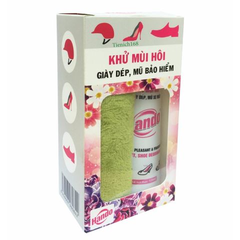 Chai Xịt Khử Mùi Giầy Dép và Mũ Bảo Hiểm Hando - Giải Pháp Vệ Sinh Thoáng Mát, Ngăn Ngừa Vi Khuẩn 120ml
