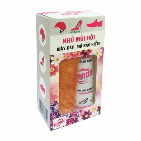 Chai Xịt Khử Mùi Giầy Dép và Mũ Bảo Hiểm Hando - Giải Pháp Vệ Sinh Thoáng Mát, Ngăn Ngừa Vi Khuẩn 120ml