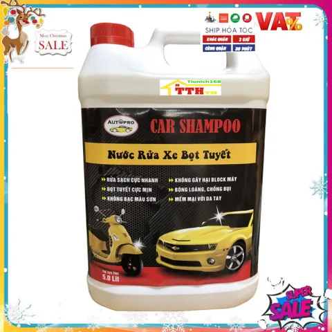 Nước Rửa Xe Bọt Tuyết Car Shampoo Autopro 20L - Chuyên Dụng Cho Ô Tô, Xe Máy, Bảo Vệ Sơn, Tạo Độ Bóng Và Chống Bám Bụi