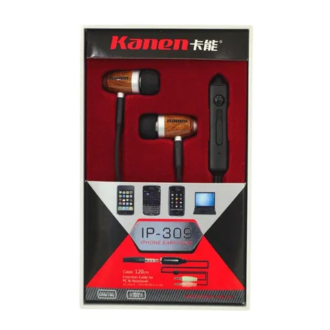 Tai Nghe Nhét Tai Kanen IP309 - Tai Nghe Có Dây Dùng Cho Điện Thoại, Máy Tính, Tích Hợp Micro, Kiểu Dáng Nâu đẹp