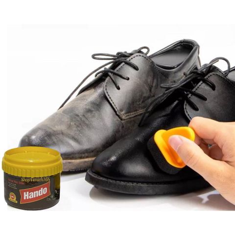 Xi Kem Dưỡng Bóng Đồ Da Hando 60G - Chống Thấm, Phục Hồi Da Giày, Túi Xách, Áo Da, Sofa - Màu Nâu, Không Màu, Tiện Lợi