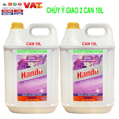 Nước thơm lau sàn nhà Hando 20L - An toàn từ thiên nhiên, hiệu quả diệt khuẩn và tạo không gian thơm mát, dễ sử dụng cho mọi loại sàn.