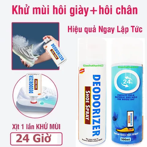 Xịt Khử Mùi Giày Hando 300ml - Công Nghệ Nano Bạc Giúp Đánh Bay Mùi Hôi Cho Giày Dép, Mũ Bảo Hiểm, Hương Dịu Nhẹ