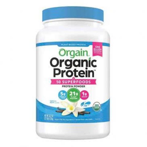 Bột Protein Hữu Cơ Orgain Organic Protein & Superfoods Hương Vani - 21g Protein Tăng Cơ, Hỗ Trợ Miễn Dịch, Dễ Pha Chế