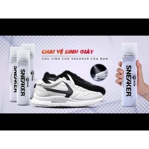 Chai Xịt Bọt Vệ Sinh Giày Sneaker 300ML - Dung Dịch Tẩy Rửa Nhanh Chóng, An Toàn, Không Cần Rửa Lại, Thích Hợp Với Nhiều Chất Liệu