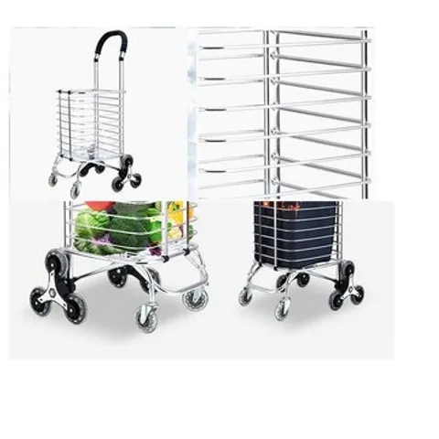 Xe Kéo Đi Chợ 3 Bánh Leo Cầu Thang Cao Cấp 801 - Hợp Kim Nhôm Siêu Nhẹ, Thiết Kế Bánh Xoay 360 Độ, Dễ Dàng Di Chuyển