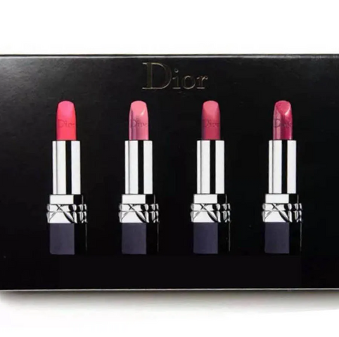 [ nobox ] Set 4 Son Dior Rouge Màu Trà Sữa, Hồng Đất, Đỏ Tươi, Hồng San Hô