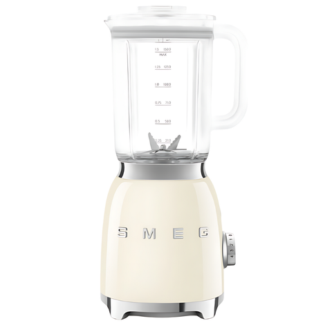 Máy Xay Sinh Tố Smeg BLF03CREU 800W - Màu Kem Độc Đáo, Chất Liệu BPA-FREE, Nhiều Chế Độ Xay, Dung Tích 1,5L