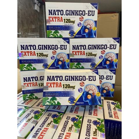 Viên Bổ Não NATO Ginkgo Biloba EXTRA 120mg - Tăng Cường Tuần Hoàn Não, Giúp Giảm Chóng Mặt, Hoa Mắt, Cải Thiện Trí Nhớ (Hộp 100v)