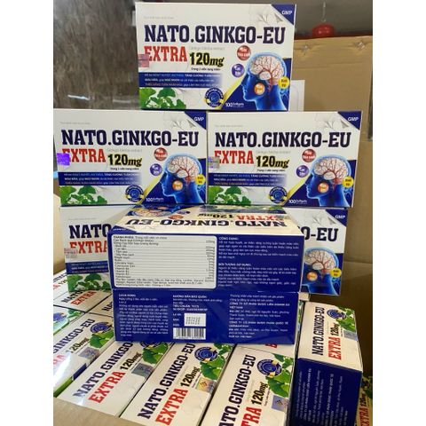 Viên Bổ Não NATO Ginkgo Biloba EXTRA 120mg - Tăng Cường Tuần Hoàn Não, Giúp Giảm Chóng Mặt, Hoa Mắt, Cải Thiện Trí Nhớ (Hộp 100v)