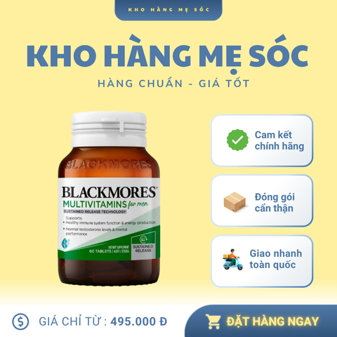 Viên Uống Vitamin Tổng Hợp Cho Nam Blackmores 60 Viên - Bổ Sung Dinh Dưỡng Ngày Với Công Thức Sustained Release Từ Úc