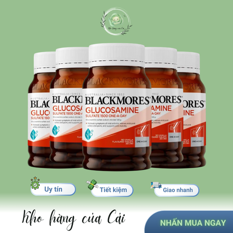 Viên Uống Blackmores Glucosamine 1500mg Hỗ Trợ Khớp Khỏe Mạnh - Lọ 180 Viên Chính Hãng Úc - Ngày 1 Viên Tiện Lợi