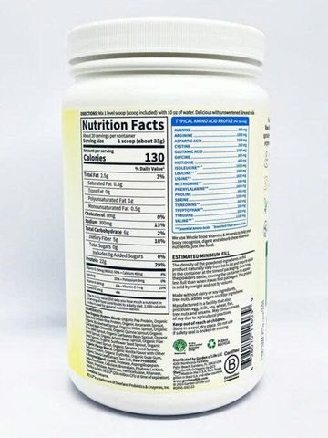 Bột Protein Thực Vật Hữu Cơ Garden Of Life Raw Organic Protein Vanilla 660g - Giàu Dinh Dưỡng, Lý Tưởng Cho Người Tập Gym
