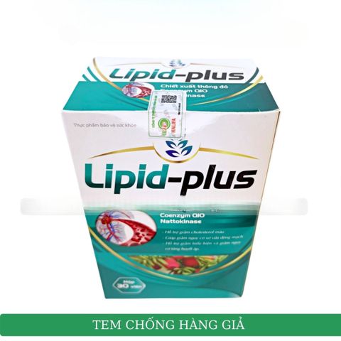 Viên uống giảm mỡ máu Lipid Plus - Hỗ trợ giảm cholesterol, ngăn ngừa xơ vữa động mạch, bảo vệ sức khỏe tim mạch - Chai 30 viên