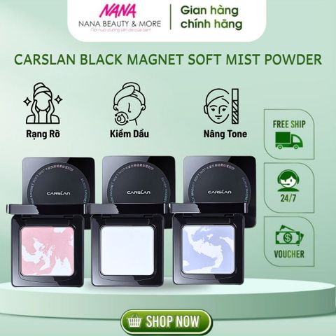 Phấn Nén Trang Điểm CARSLAN 2.0 Chống Nước - Lâu Trôi 24 Giờ 8g, Kiềm Dầu, Dưỡng ẩm, Thiết Kế Nhỏ Gọn - Nana Shop