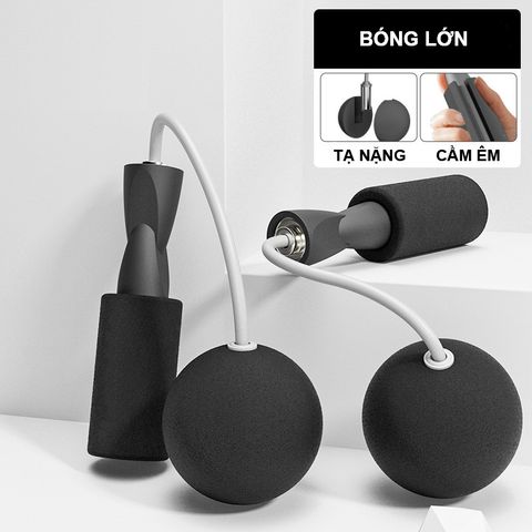 Dây Nhảy Không Dây Lõi Thép Đếm Số - Dây Nhảy Tập Gym, Boxing, Giảm Cân Tại Nhà, Thiết Kế Nhẹ và Nghe Nhanh
