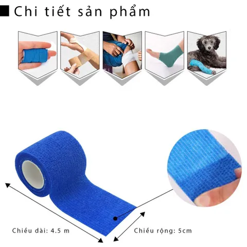Băng Keo Thể Thao Vuadotap - Hộp 24 Cuộn Cao Su Non 5cm x 450cm, Giúp Bảo Vệ Chấn Thương Tai, Chân, Đầu Gối Khi Vận Động