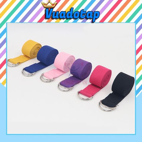Dây Tập Yoga Cotton Bền, Đẹp 1m8 x3,8cm - Hỗ Trợ Tập Tư Thế Yoga Cơ Bản Đến Nâng Cao, Nhiều Màu Sắc ấn Tượng