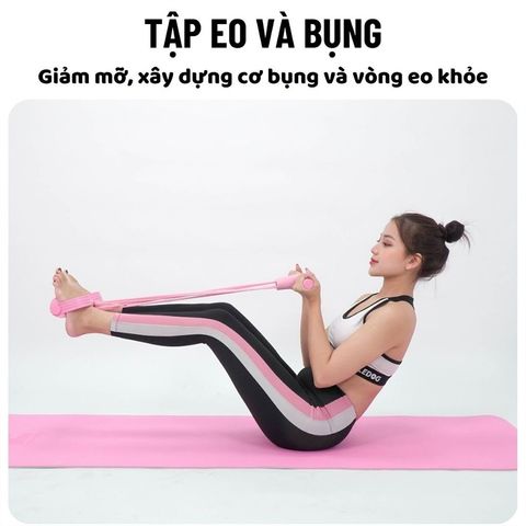 Dây Kéo Kháng Lực Tập Bụng 6 Ống - Dụng Cụ Tập Thể Dục Tại Nhà - Hỗ Trợ Phục Hồi Chức Năng và Giảm Đau Cổ, Cột Sống