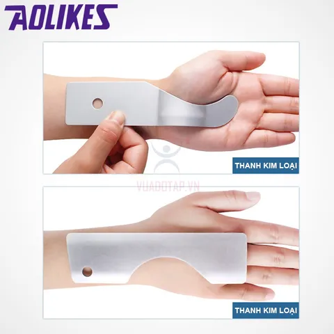 Đai Nẹp Cố Định Khớp Cổ Tay AOLIKES A1672 - Hỗ Trợ Người Bị Chấn Thương Bong Gân, Thiết Kế Thoáng Khí, Tập Luyện An Toàn