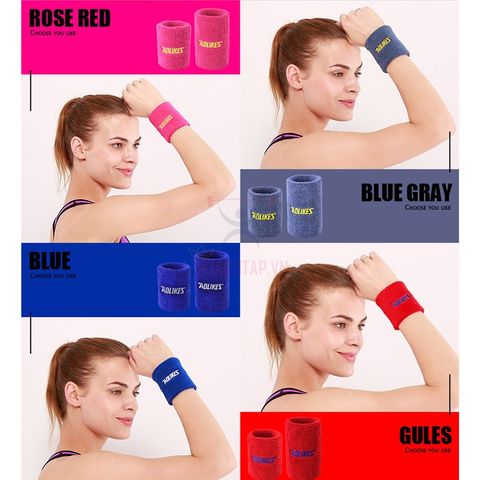 Băng Cổ Tay Chặn Mồ Hôi Aolikes A0235 - Chất Cotton Siêu Thấm Hút Mềm Mại, Thể Thao, Tập Luyện, Giải Trí