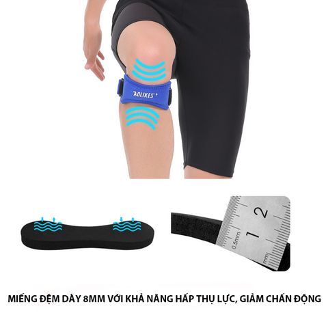 Đai Bảo Vệ Đầu Gối AOLIKES A-7919 - Đệm Giảm Đau Khớp Gối Thể Thao, Chống Va Chạm, Điều Chỉnh Kích Thước, Phù Hợp Mọi Môn Thể Thao