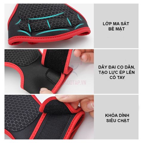 Găng Tay Tập Gym Hở Ngón Aolikes A-117 - Găng Tay Thể Thao Cao Cấp Cho Nam Nữ, Bảo Vệ Tay Khi Tập Luyện Gym, Yoga