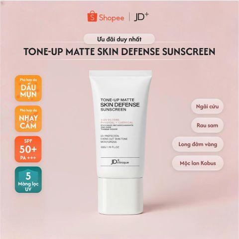 [Video] Kem chống nắng nâng tone kiềm dầu JDclinique Tone-up Matte Skin Defense Sunscreen SPF 50+ PA+++