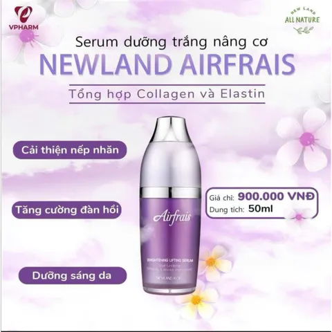 Tinh chất dưỡng trắng & cải thiện nếp nhăn Newland Airfrais 50ml - Serum tái tạo da, tăng cường đàn hồi, chất lượng Hàn Quốc