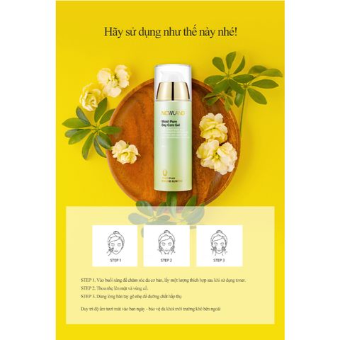 Gel dưỡng ẩm da ban ngày Moist Pure Day Care Gel Newland dành cho da mụn