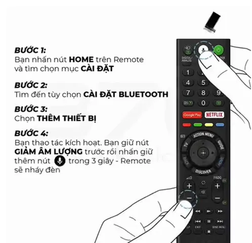 Điều Khiển Tivi Sony RM-TX310P 2015-2019 - Remote Giọng Nói Chính Hãng Malaysia, Tương Thích Tất Cả Smart TV Sony