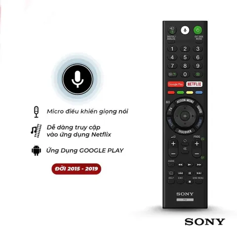 Điều Khiển Tivi Sony RM-TX310P 2015-2019 - Remote Giọng Nói Chính Hãng Malaysia, Tương Thích Tất Cả Smart TV Sony