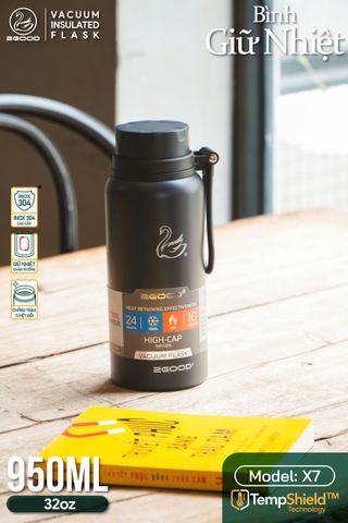 Bình Giữ Nhiệt 2GOOD Wide Mouth X7 950ml - Thép Không Gỉ Cao Cấp, Giữ Nóng Lạnh Tối Ưu, Thiết Kế Sang Trọng, Dễ Vệ Sinh