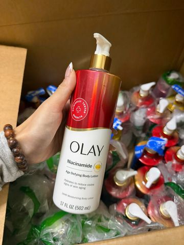 ( có bill nhập) Sữa dưỡng thể OLAY NIACINAMIDE chai 502ml.