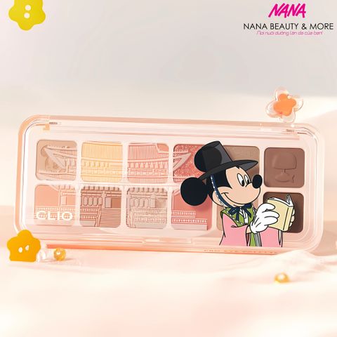 Bảng Phấn Mắt Clio Disney Pro Eye Palette Air Limited Edition 8g - Họa Tiết Micky, Chất Lượng Cao, Sắc Tố Phong Phú, Trang Điểm Độc Đáo