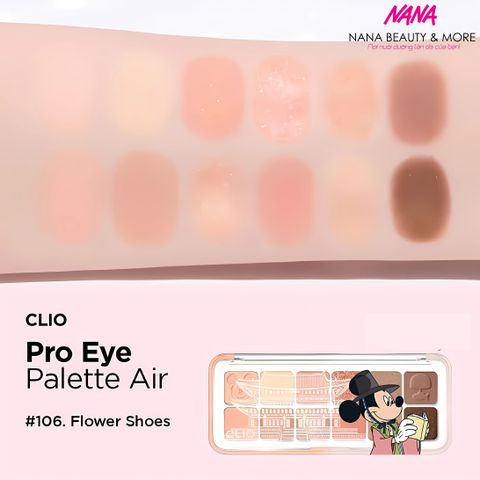 Bảng Phấn Mắt Clio Disney Pro Eye Palette Air Limited Edition 8g - Họa Tiết Micky, Chất Lượng Cao, Sắc Tố Phong Phú, Trang Điểm Độc Đáo