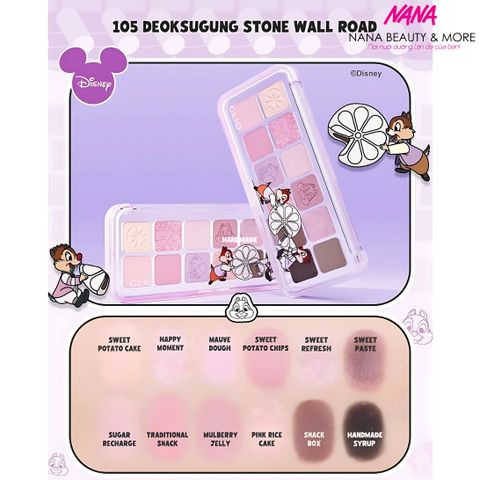 Bảng Phấn Mắt Clio Disney Pro Eye Palette Air Limited Edition 8g - Họa Tiết Micky, Chất Lượng Cao, Sắc Tố Phong Phú, Trang Điểm Độc Đáo