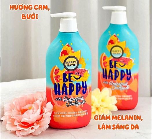 Sữa Tắm Happy Bath Be Happy 900ml - Sữa tắm cấp ẩm, làm sạch da tự nhiên, hương thơm nhẹ nhàng, sản phẩm chăm sóc da tuyệt vời từ Hàn Quốc