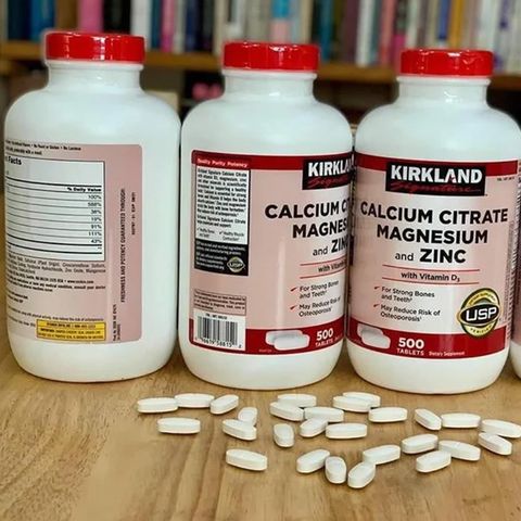 Bổ xương khớp Kirkland Calcium Citrate Magnesium Zinc D3 500 viên