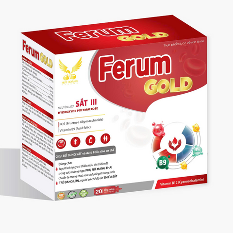 Siro Bổ Sung Sắt Không Tanh Ferum Gold  Hộp 20 ống